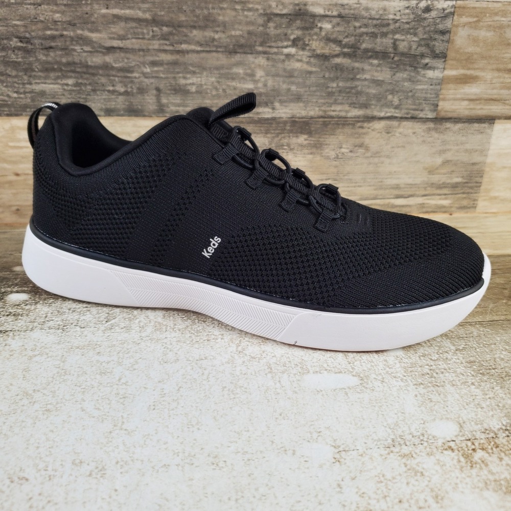 Keds‎ Blisswalk Alt Womens Shoes Sz 8 M Black Knit Fixed Laces Slip-On Sneakers